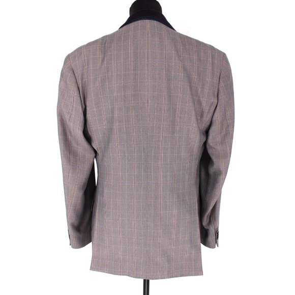 Ted Baker Silk/Wool Purple Check Blazer 40R Italy - Picture 5 of 6